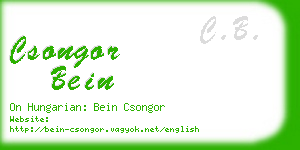 csongor bein business card